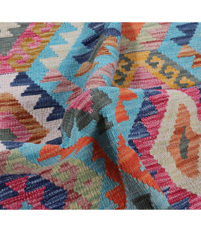 179x128 cm Handgewebter Traditioneller Kelim Teppich Woll