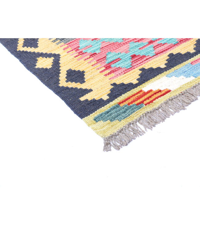 181x129 cm Handwoven Traditional Kelim Area Rug Wool Carpet