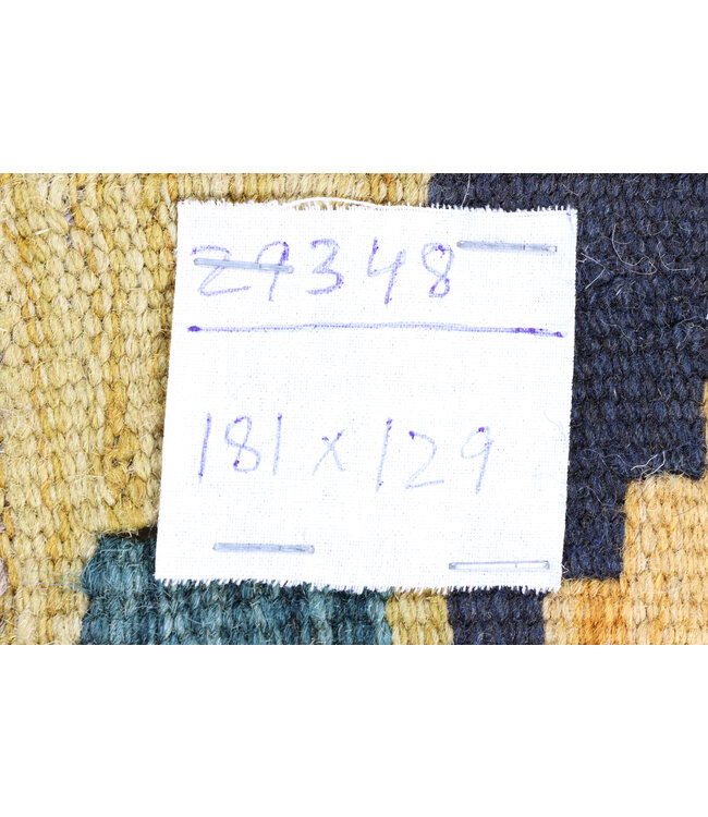 181x129 cm Handwoven Traditional Kelim Area Rug Wool Carpet