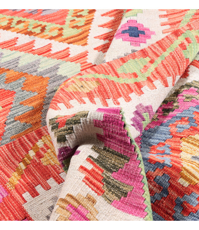 180x118 cm Handgewebter Traditioneller Kelim Teppich Woll