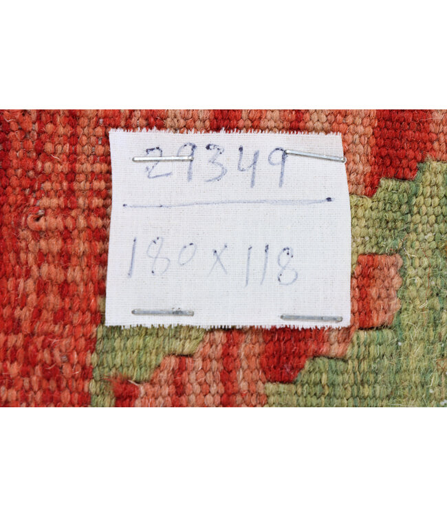 180x118 cm Handwoven Traditional Kelim Area Rug Wool Carpet