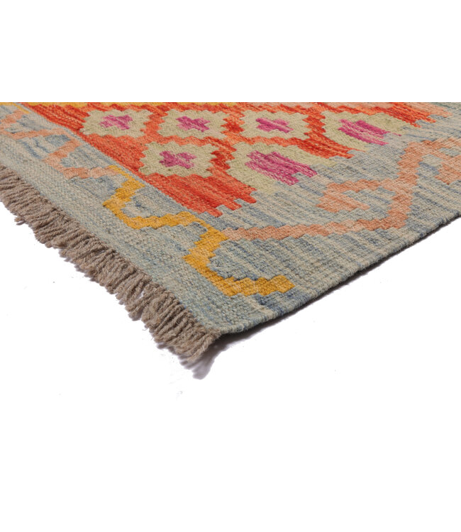 178x126 cm Handgeweven Traditionele Kelim Vloerkleed Wol Tapijt