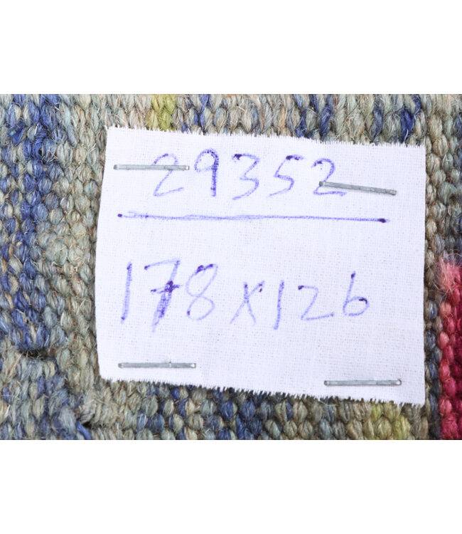 178x126 cm Handgewebter Traditioneller Kelim Teppich Woll