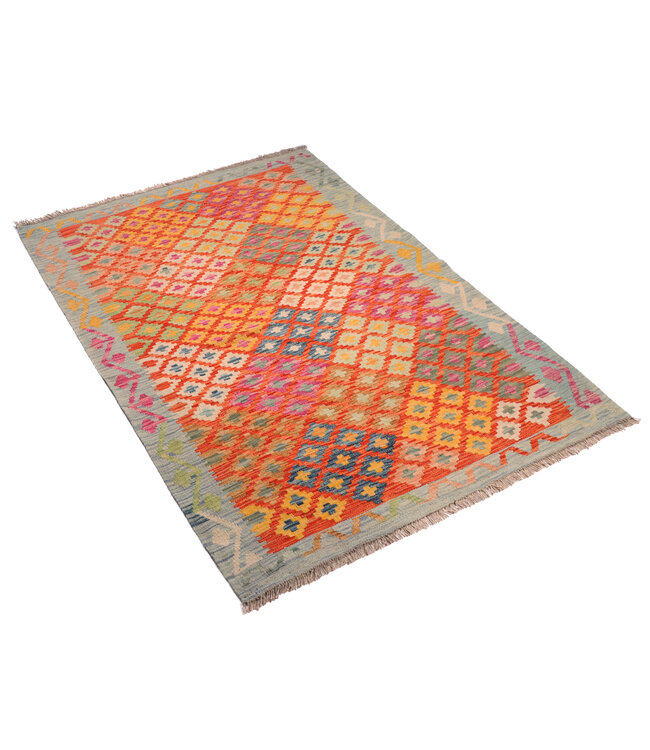 178x126 cm Handwoven Traditional Kelim Area Rug Wool Carpet