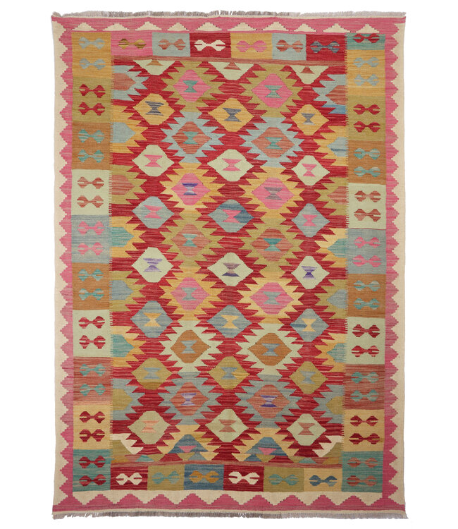 248x177 cm Handgewebter Traditioneller Kelim Teppich Woll