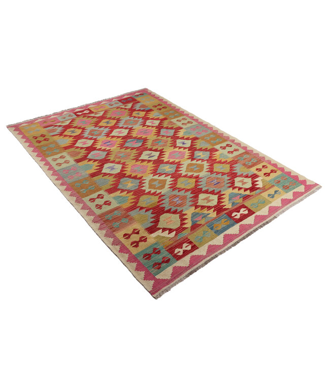 248x177 cm Handwoven Traditional Kelim Area Rug Wool Carpet