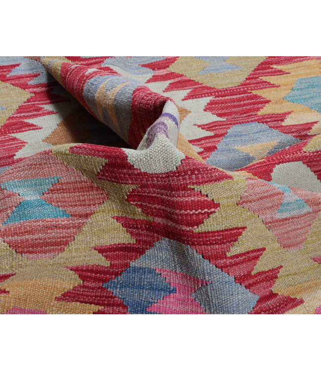 248x177 cm Handwoven Traditional Kelim Area Rug Wool Carpet