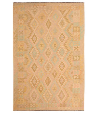 Kelimshop 300x195cm Handgewebter Traditioneller Kelim Teppich Woll