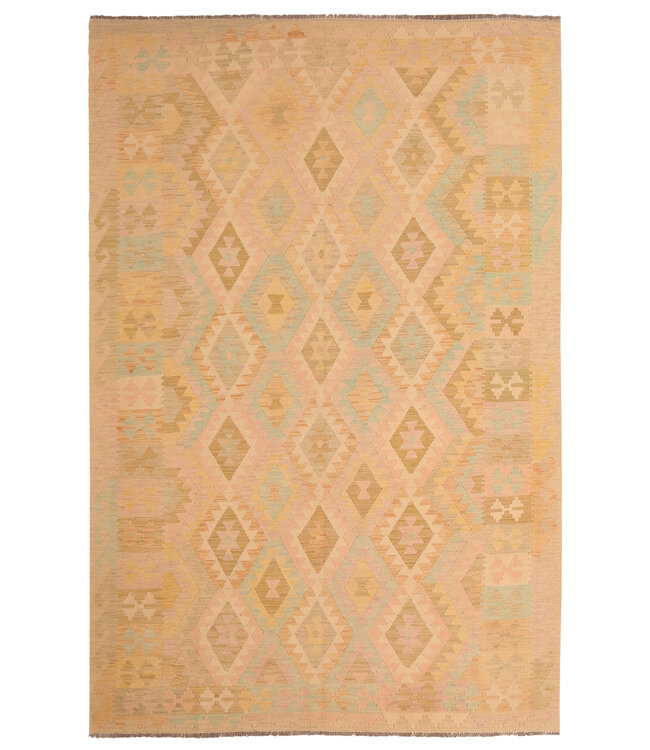 300x195cm Handwoven Traditional Kelim Area Rug Wool Carpet