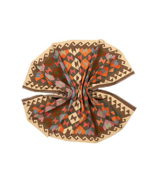 304x204cm Handgeweven Traditionele Kelim Vloerkleed Wol Tapijt