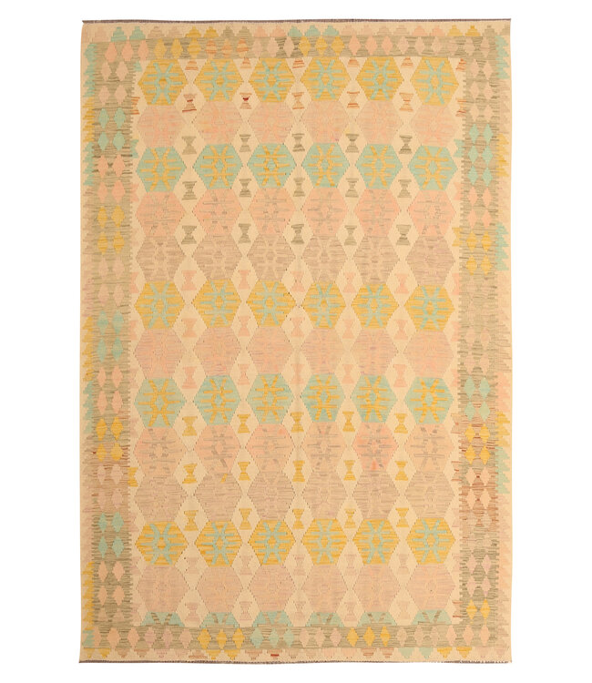 292x196cm Handwoven Traditional Kelim Area Rug Wool Carpet