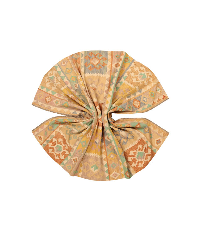 283x200cm Handwoven Traditional Kelim Area Rug Wool Carpet