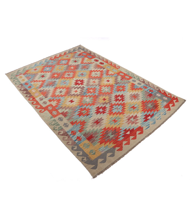 258x174 cm Handgewebter Traditioneller Kelim Teppich Woll