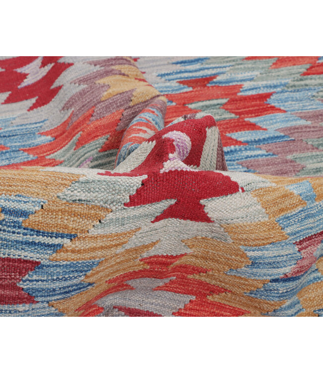 258x174 cm Handwoven Traditional Kelim Area Rug Wool Carpet