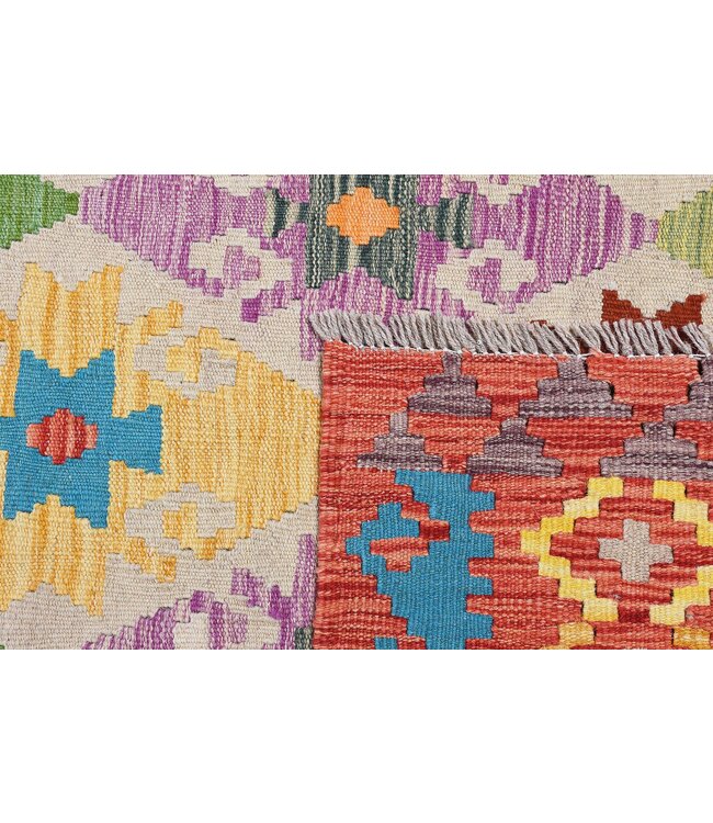 243x200 cm Handgewebter Traditioneller Kelim Teppich Woll