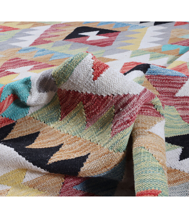 250x174cm Handwoven Traditional Kelim Area Rug Wool Carpet