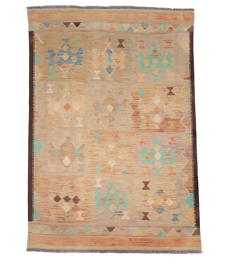Kelimshop 197x146 cm Handgeweven Traditionele Kelim Vloerkleed Wol Tapijt Kelimshop 197x146 cm Handgeweven Traditionele Kelim Vloerkleed Wol Tapijt
