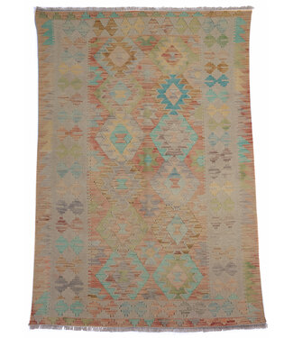 Kelimshop 182x155  cm Handgewebter Traditioneller Kelim Teppich Woll