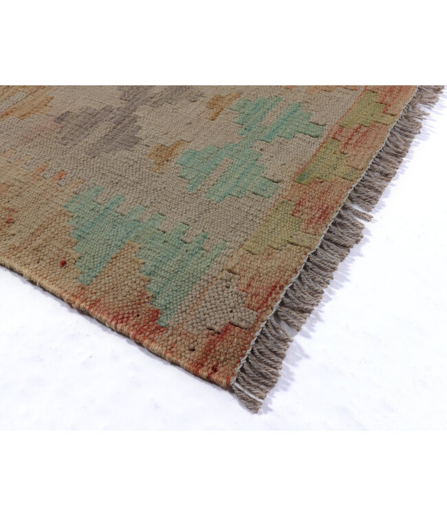 182x155  cm Handgeweven Traditionele Kelim Vloerkleed Wol Tapijt