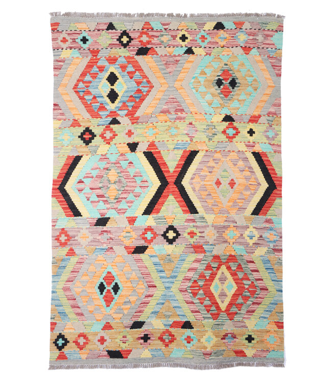 177x120 cm Handgewebter Traditioneller Kelim Teppich Woll