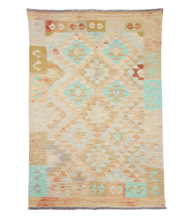 180x122  cm Handwoven Traditional Kelim Area Rug Wool Carpet