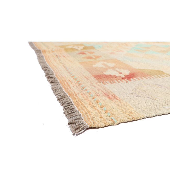 180x122  cm Handgeweven Traditionele Kelim Vloerkleed Wol Tapijt