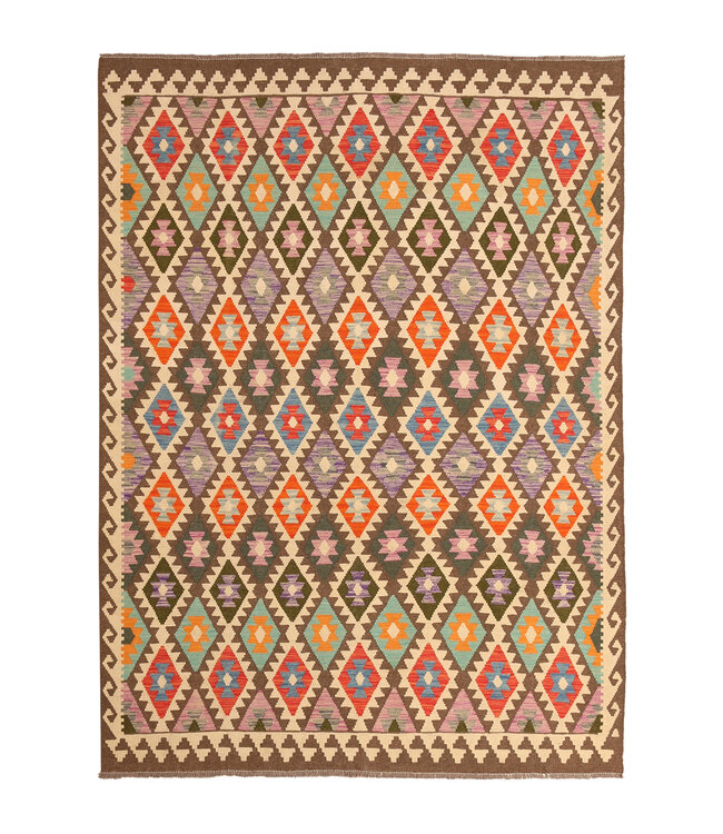 292x211cm Handwoven Traditional Kelim Area Rug Wool Carpet
