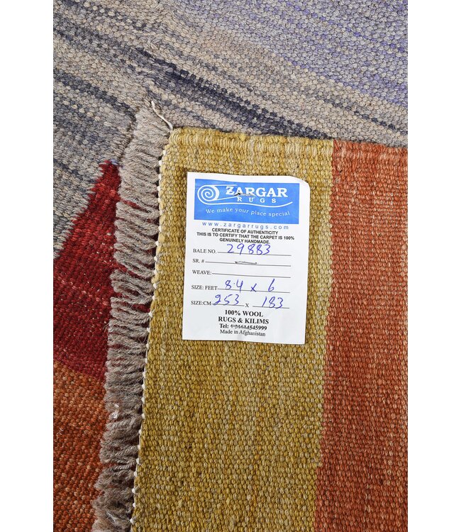 253x183 cm Handgeweven Moderne  Wollen Kelim Tapijt