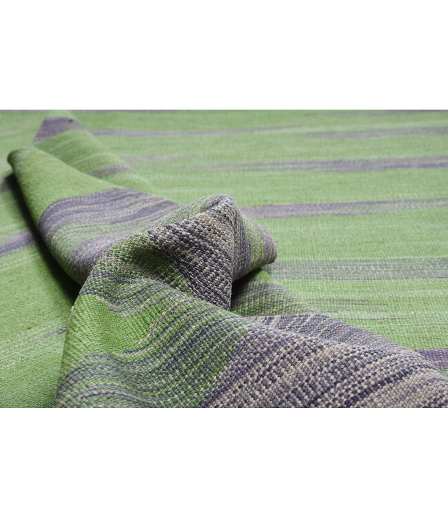 252x177 cm Handgewebter Moderner  Woll-Kelim-Teppich