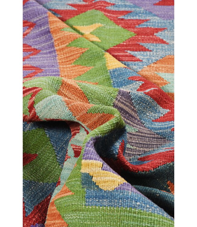 246x174 cm Handwoven Traditional Kelim Area Rug Wool Carpet