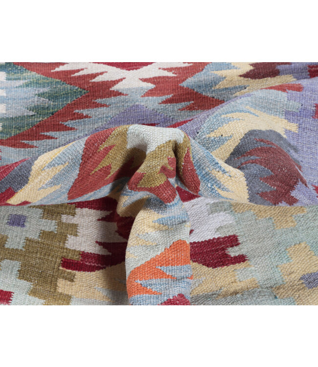 285x96 cm Handgewebter Kelim Läufer  Wollteppich