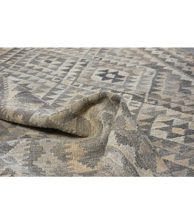 222x179 cm Handwoven Natural  Wool Kelim Area Rug
