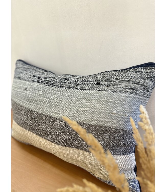 Kelim kussenhoes met modern kelim ca 60x40 cm met vulling