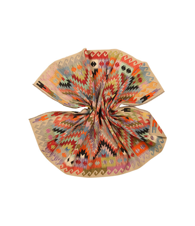 302x195cm Handwoven Traditional Kelim Area Rug Wool Carpet