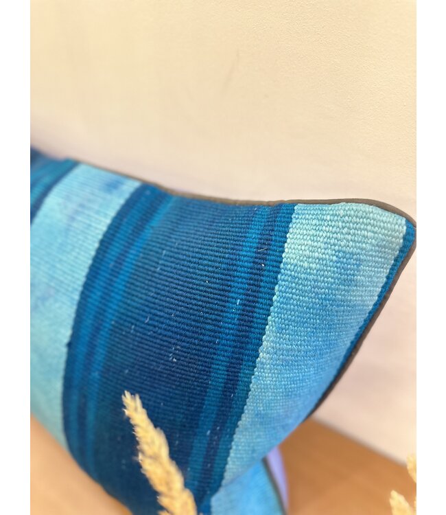 Kelim kussenhoes met modern kelim ca 60x40 cm met vulling