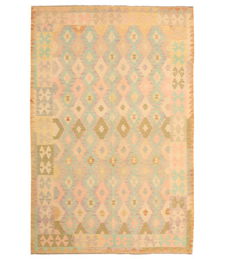 Kelimshop 292x192cm Handgewebter Traditioneller Kelim Teppich Woll