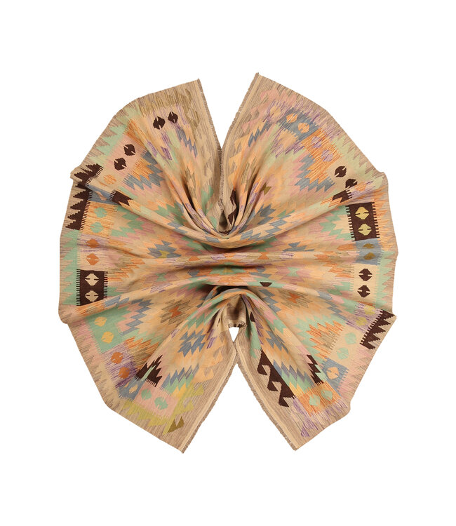 302x190cm Handgewebter Traditioneller Kelim Teppich Woll