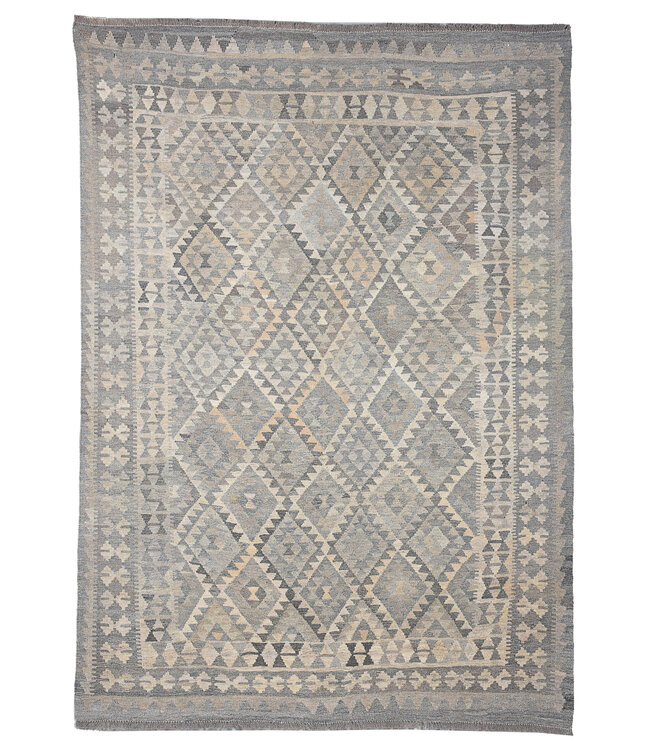 Kelimshop 239x174 cm Handwoven Natural  Wool Kelim Area Rug