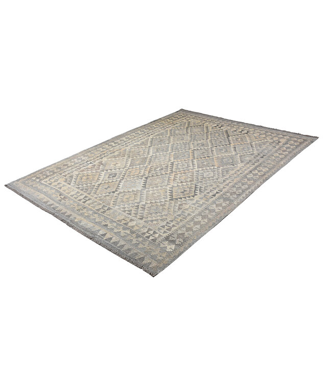 239x174 cm Handgewebter Kelim-Teppich Natürlicher Wolle