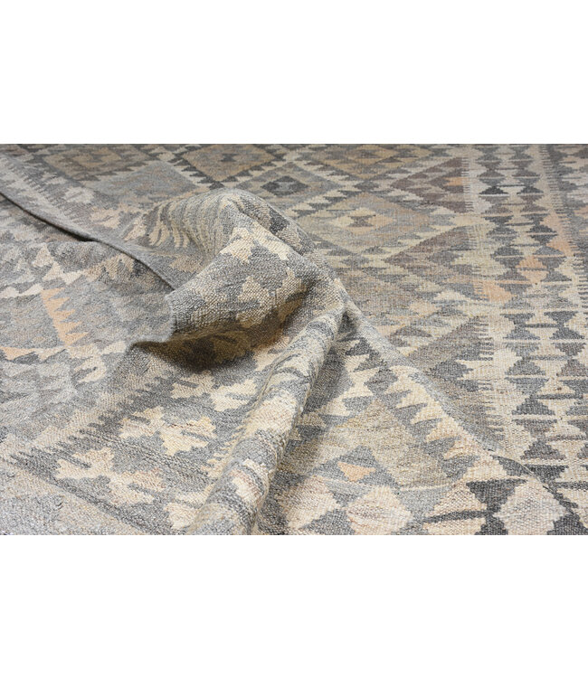 239x174 cm Handgeweven Natural Kelim Wol Tapijt