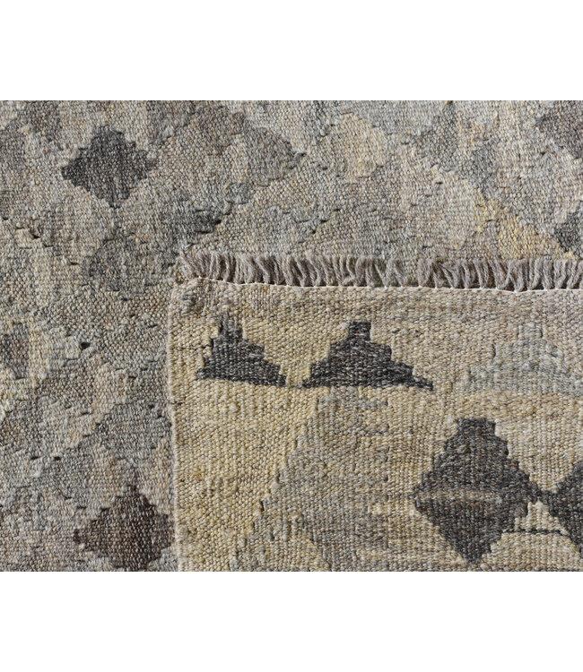 252x163 cm Handgeweven Natural Kelim Wol Tapijt