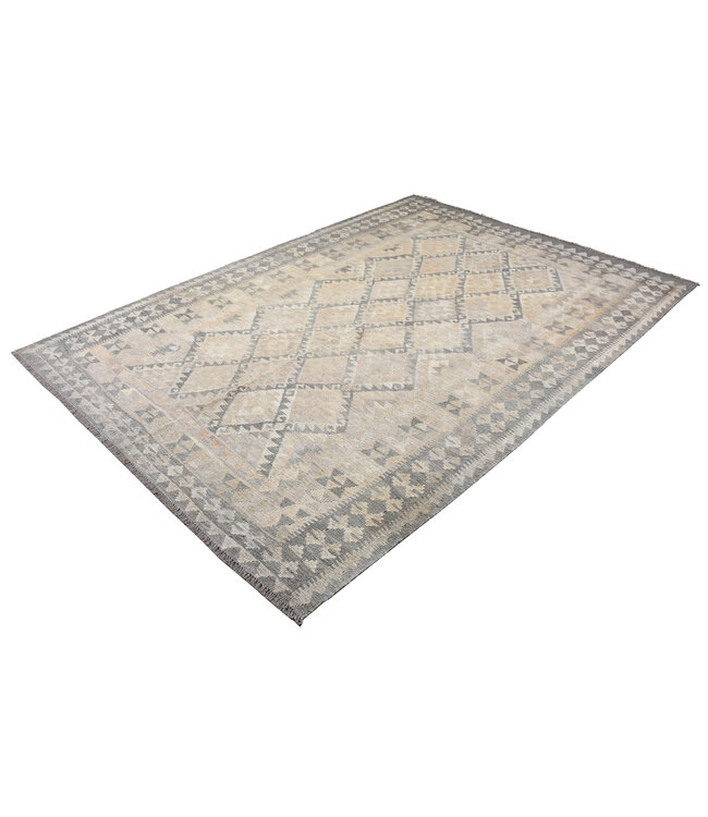 240x170 cm Handwoven Natural  Wool Kelim Area Rug