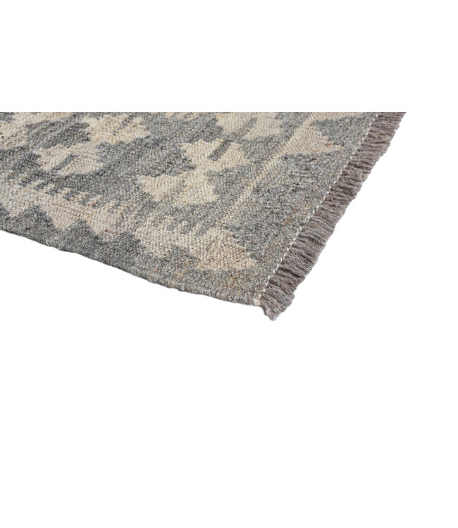 240x170 cm Handgeweven Natural Kelim Wol Tapijt