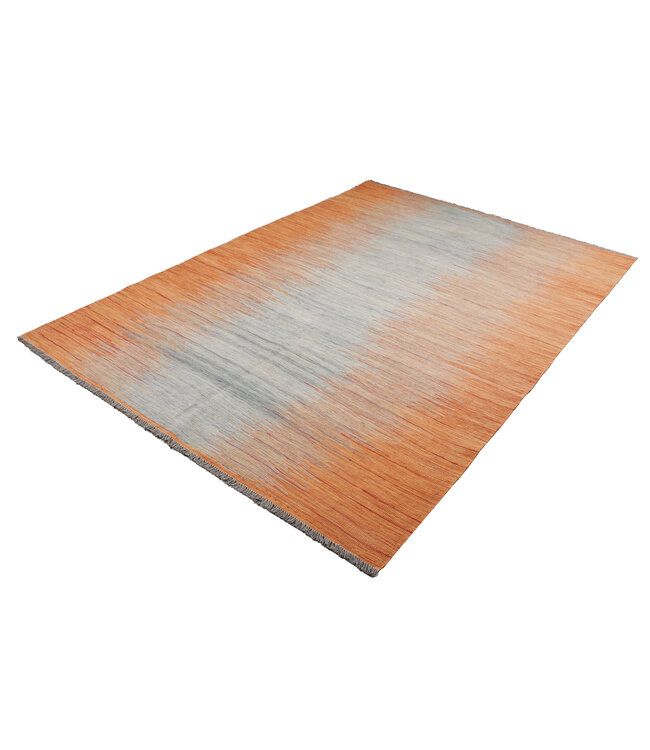 246x175 cm Handgeweven Moderne  Wollen Kelim Tapijt