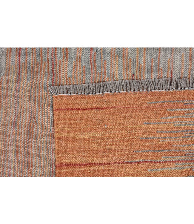 246x175 cm Handgewebter Moderner  Woll-Kelim-Teppich