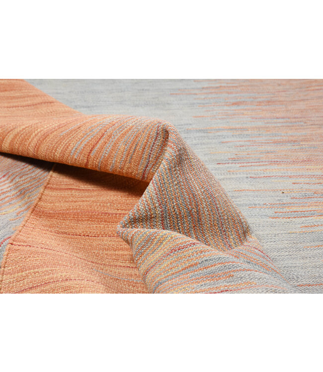 246x175 cm Handwoven Modern Red Wool Kilim Rug