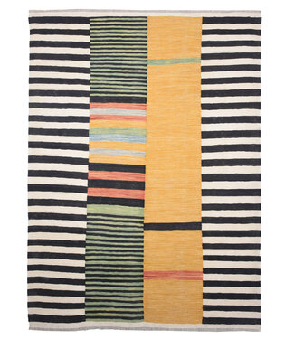 Kelimshop 247x181 cm Handgewebter Moderner  Woll-Kelim-Teppich