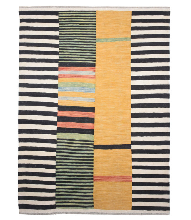 247x181 cm Handgewebter Moderner  Woll-Kelim-Teppich