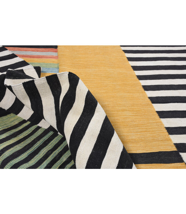 247x181 cm Handgeweven Moderne  Wollen Kelim Tapijt