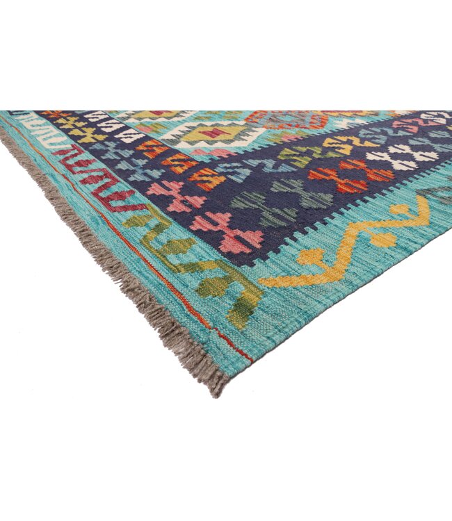 299x205 cm Handwoven Traditional Kelim Area Rug Wool Carpet